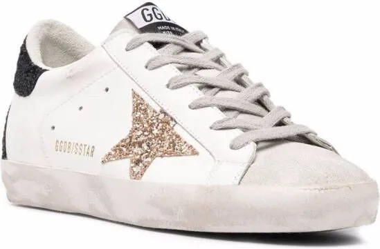 Golden Goose star-patch lace-up sneakers White