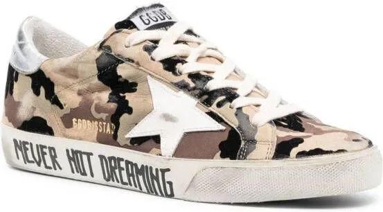 Golden Goose Superstar camouflage low-top sneakers Green