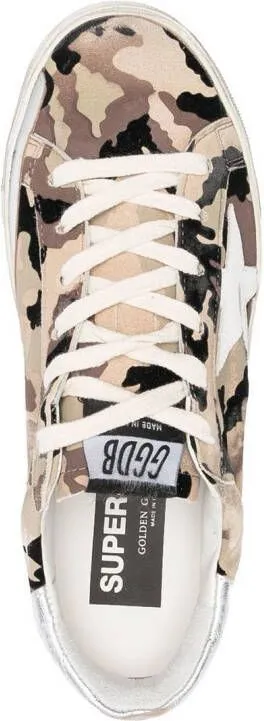 Golden Goose Superstar camouflage low-top sneakers Green