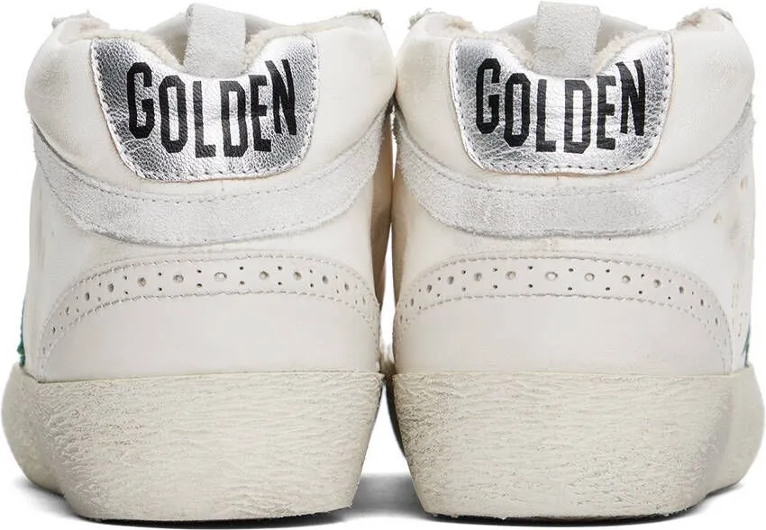 Golden Goose White & Gray Mid Star Sneakers