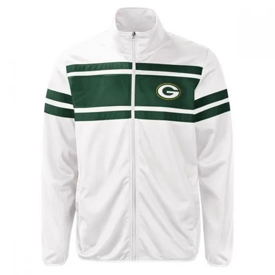 Green Bay Packers White Track Jacket - William Jacket