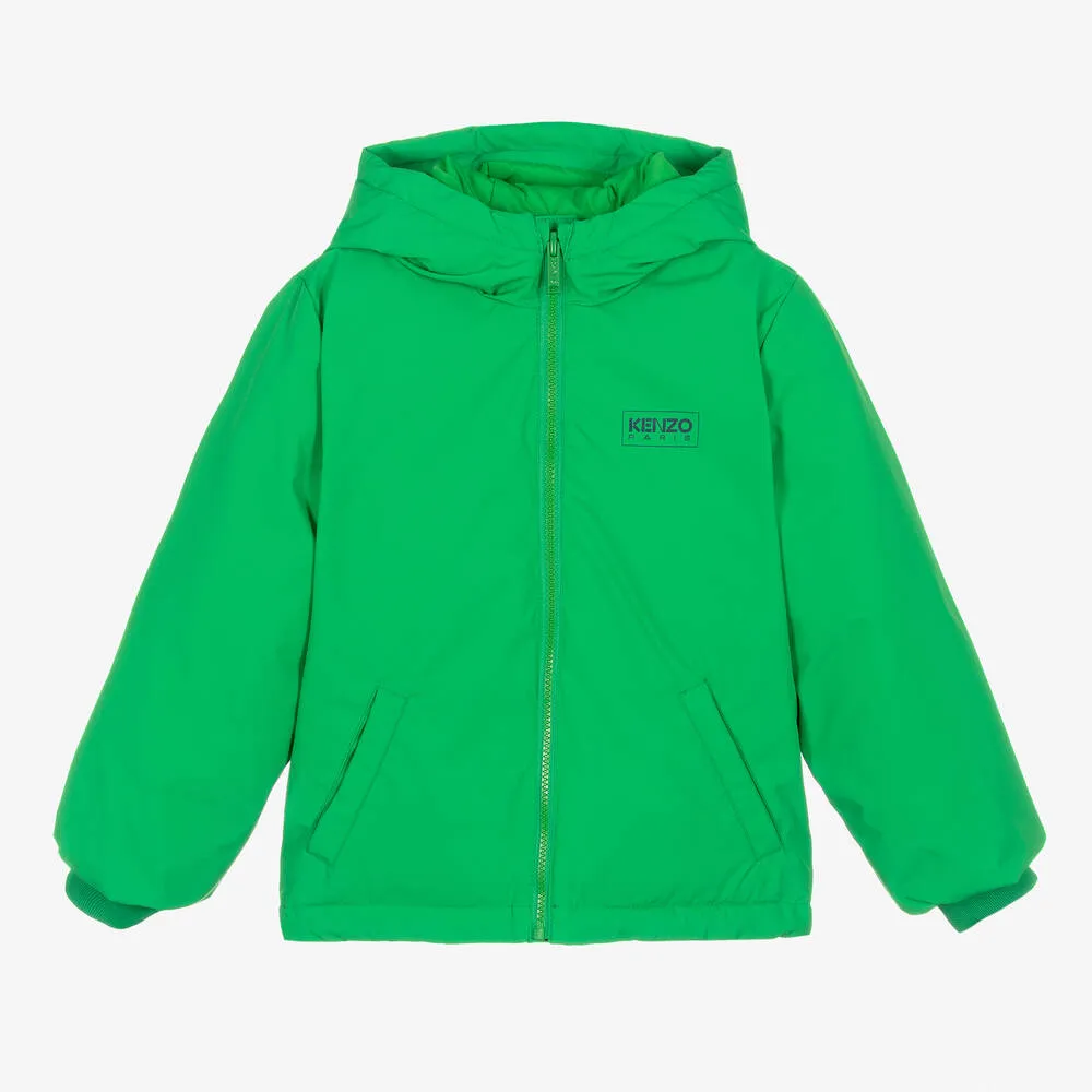 Green Down Puffer Jacket