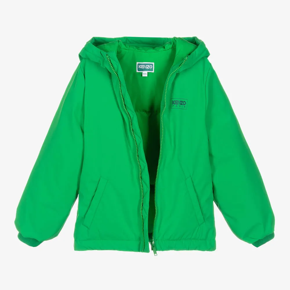 Green Down Puffer Jacket