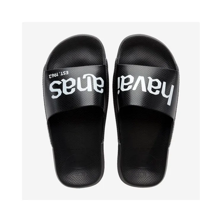 Havaianas Slide Classic Logomania  4148124 Ciabatte a Fascia Nero