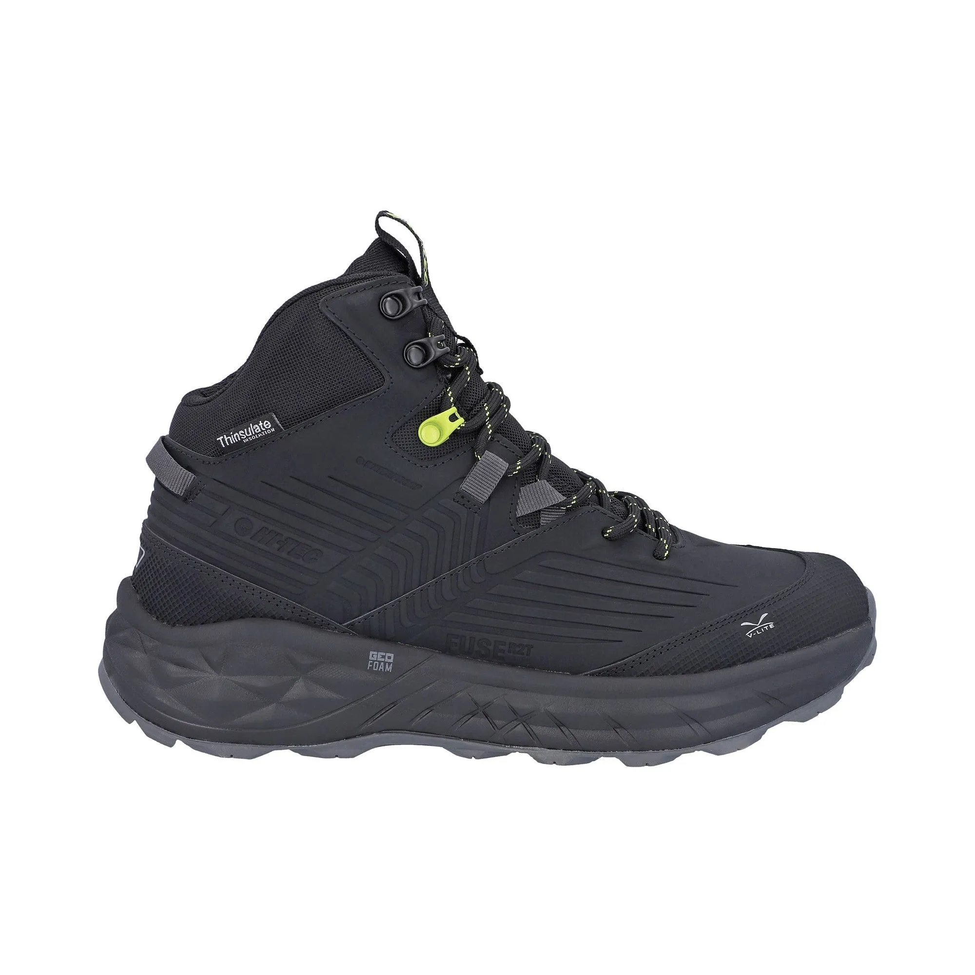 Hi-Tec Fuse Trek Mid Mens Hiking Boots - Black