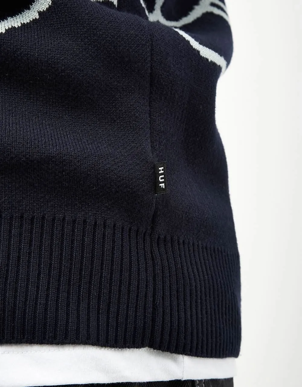 HUF Outlines Crewneck Sweater - Navy