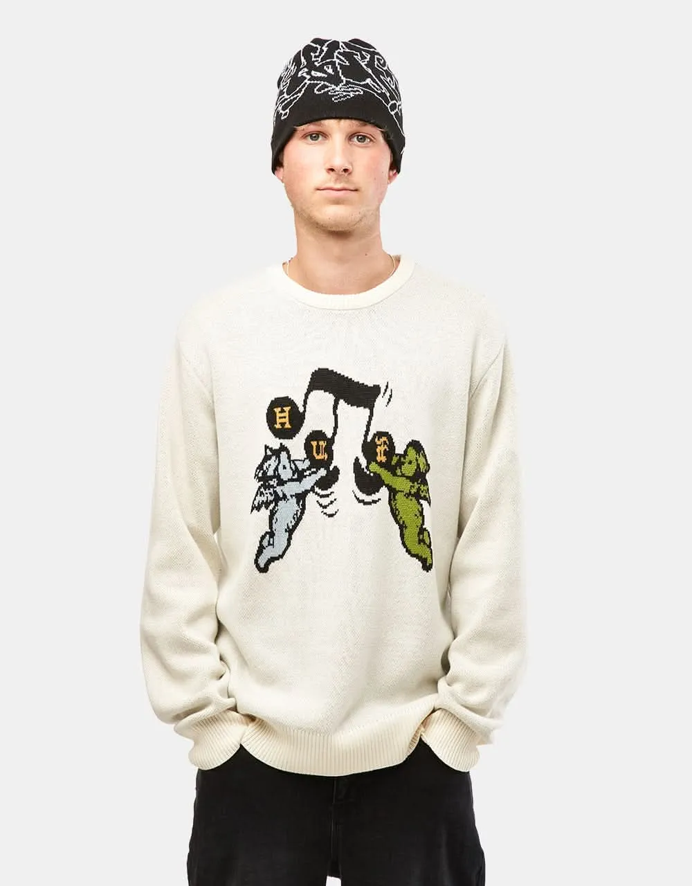 HUF Song Intarsia Sweater - Linen