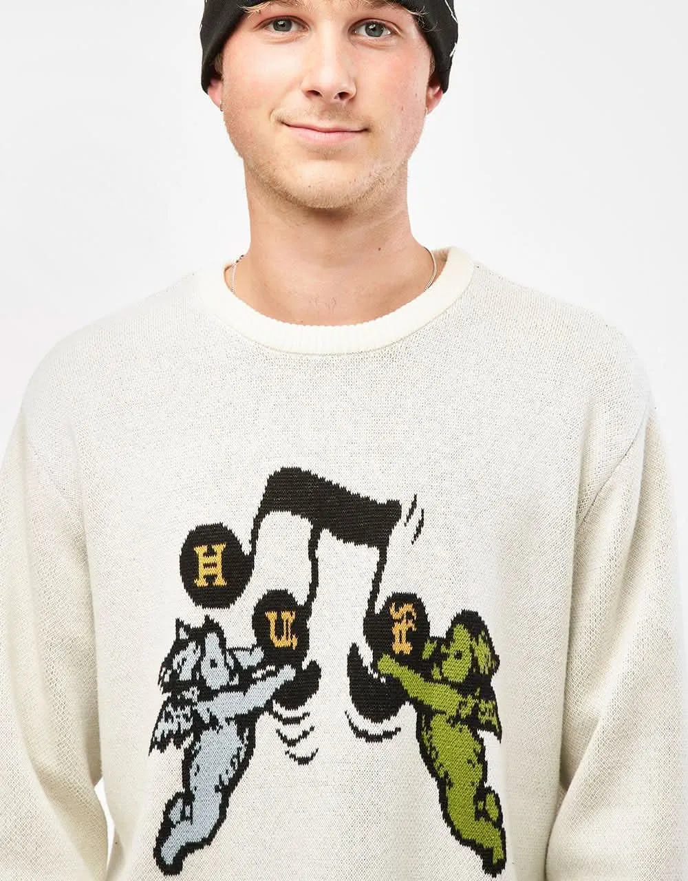 HUF Song Intarsia Sweater - Linen