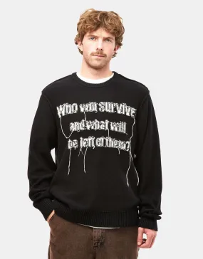 HUF x Texas Chainsaw Massacre Survive Cable Knit Sweater - Black