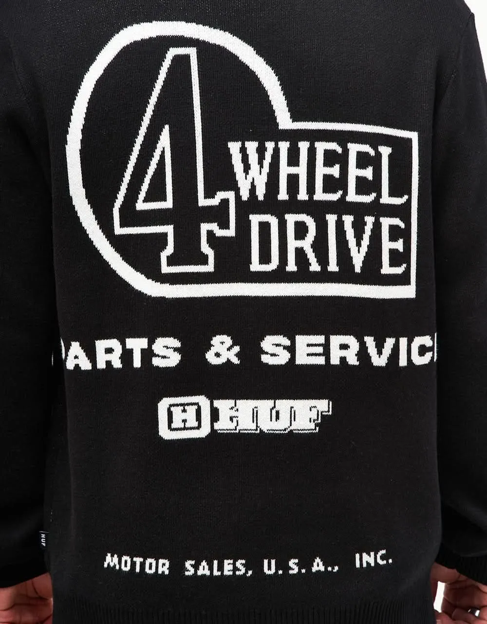 HUF x Toyota Land Cruiser Parts & Service Sweater - Black