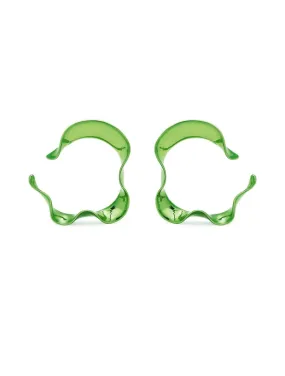 Hugo Kreit Slime Green Swell Ear Hoops