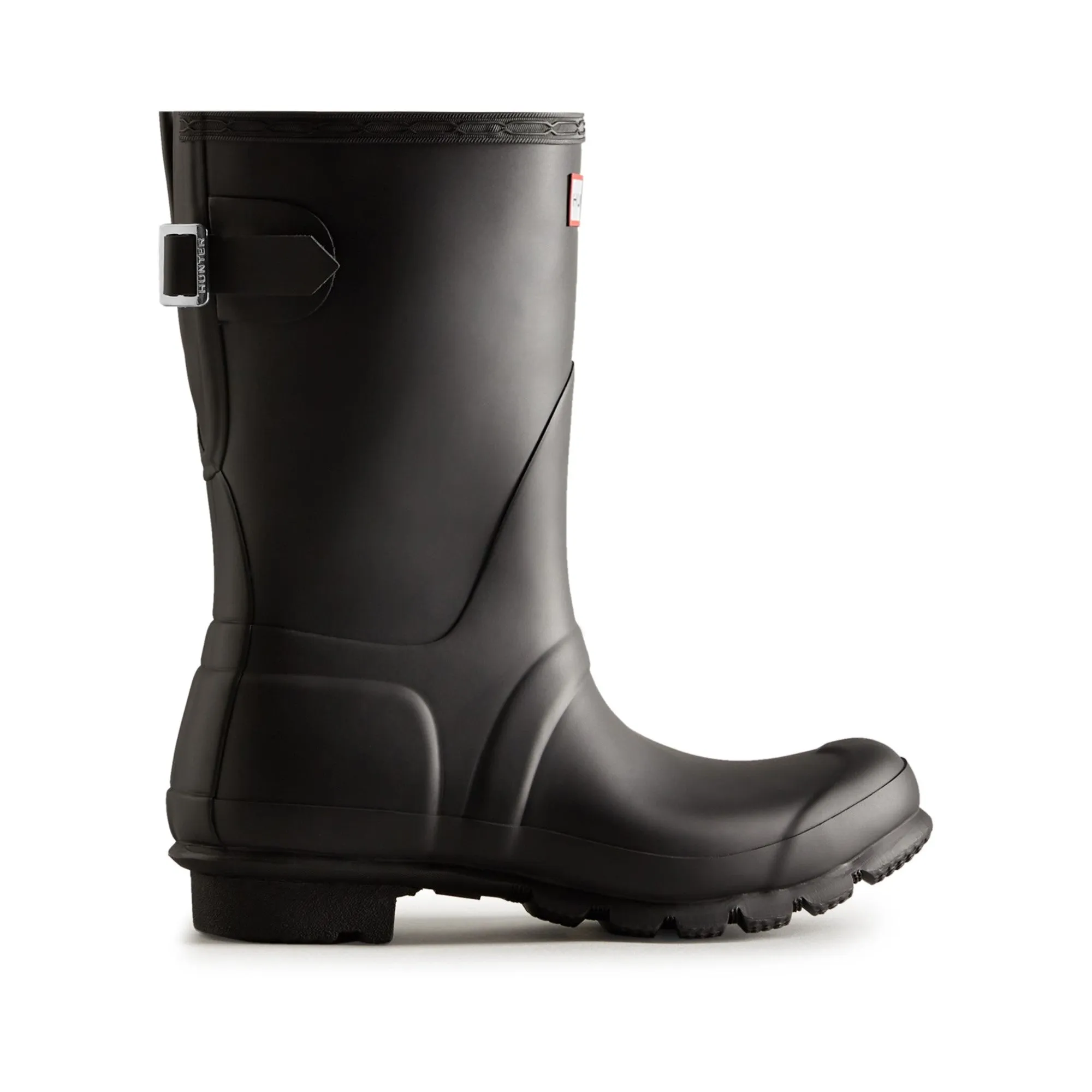 Hunter Short Back Adjustable Womens Wellington Boots - Black