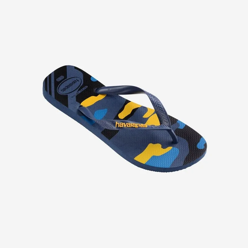 Infradito Havaianas Bambino Top Camu Indigo Blue Ciabatte in gomma mare piscina E2023