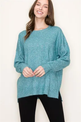 LOOSE FIT SPECKLED KNIT SWEATER