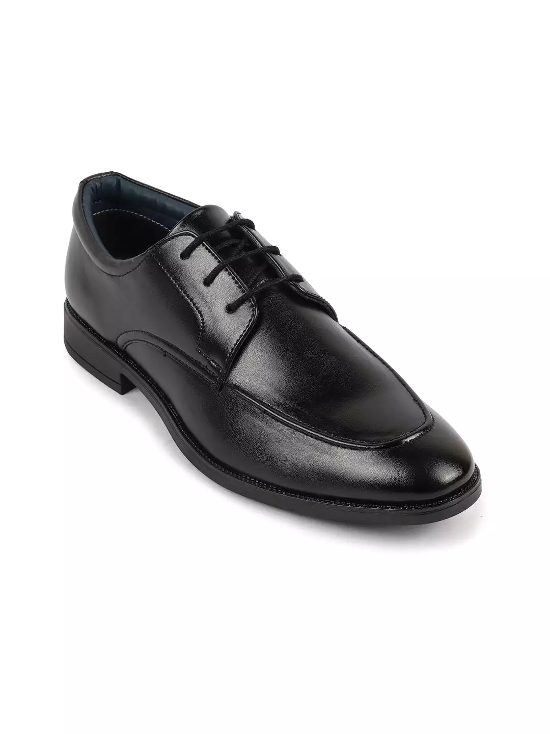 Men Black Formal Office Comfort Lace-Up Derby Shoes