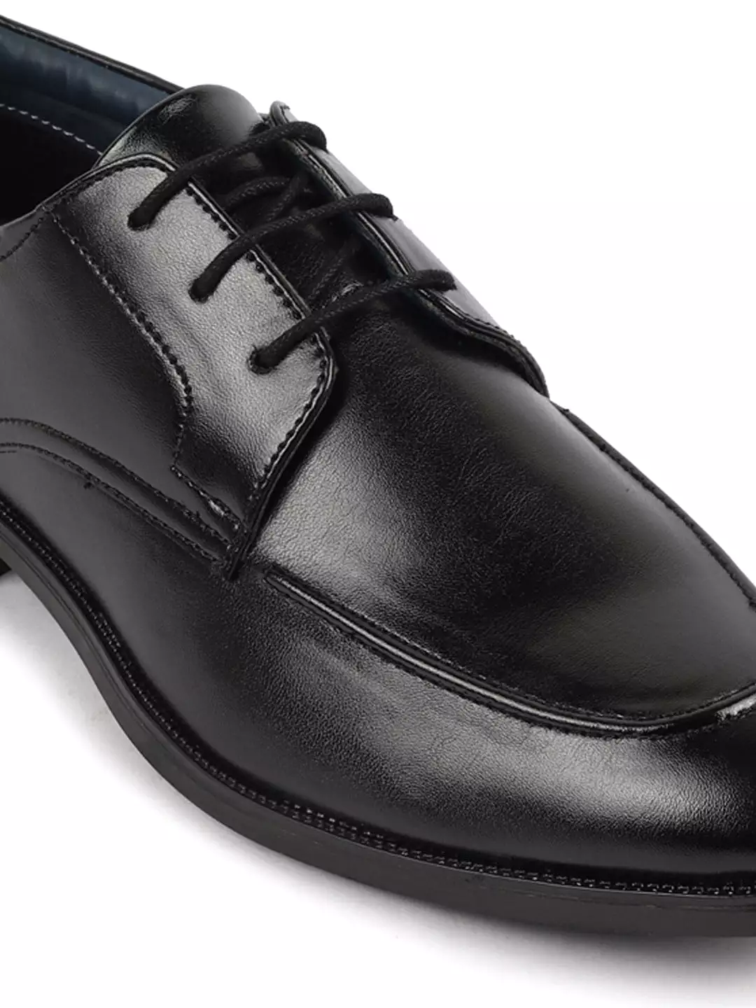 Men Black Formal Office Comfort Lace-Up Derby Shoes