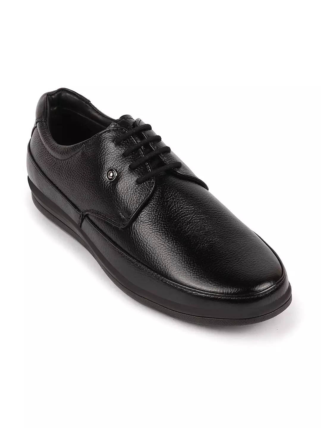 Men Black Formal Office Genuine Leather Lace Up Shoes