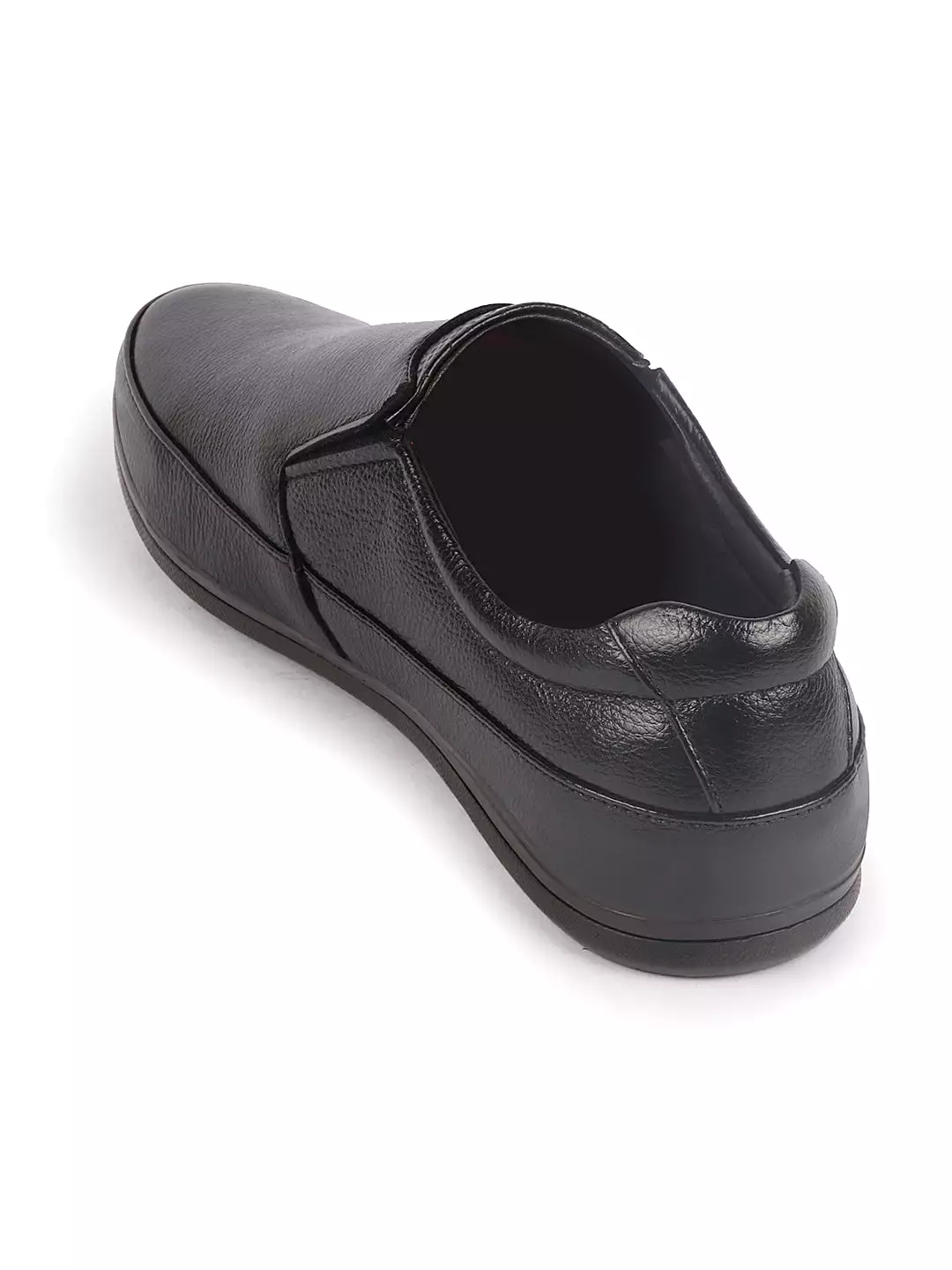 Men Black Formal Office Genuine Leather Slip On Shoes