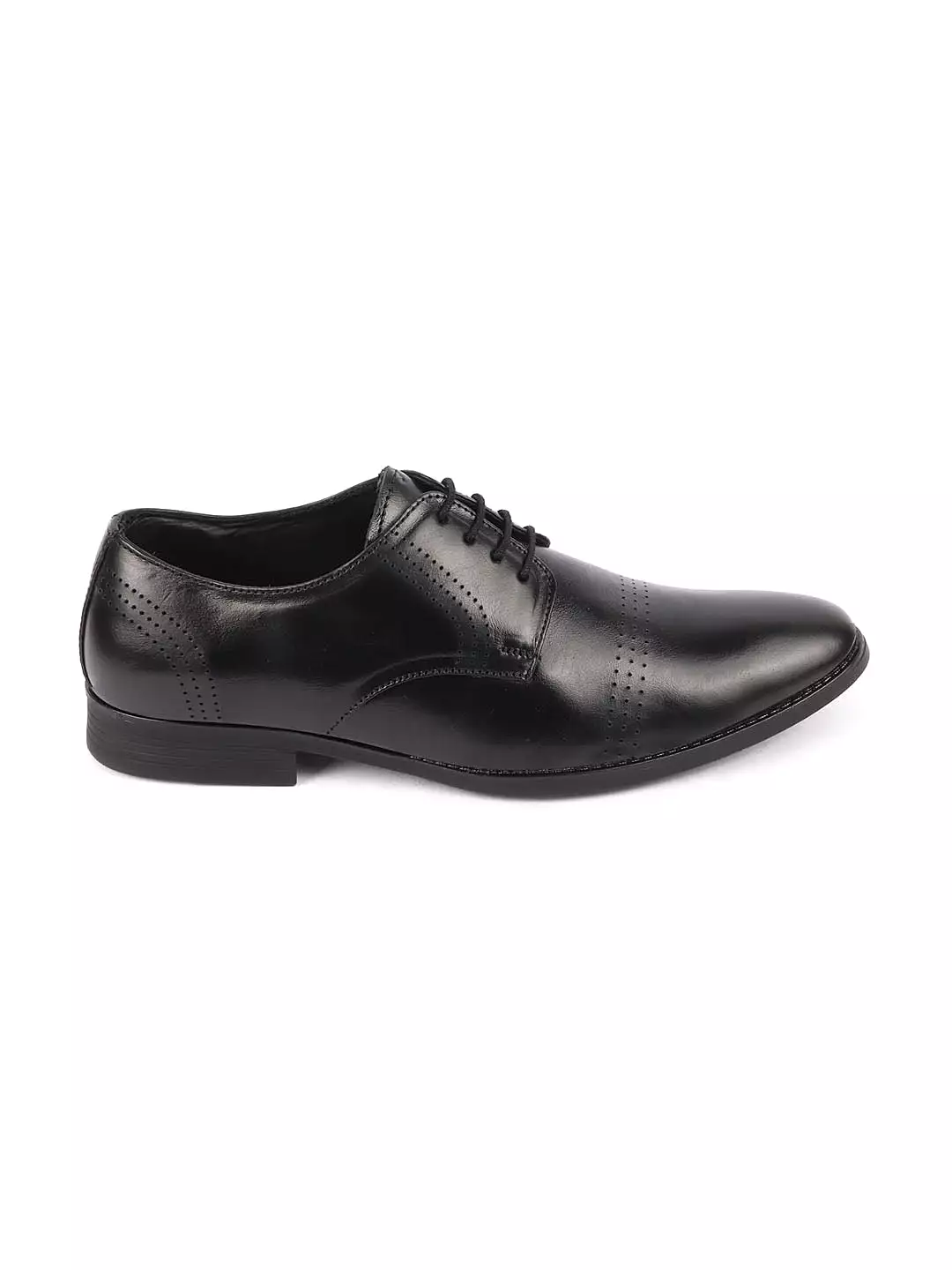 Men Black Party Formal Office Genuine Leather Lace Up Shoes