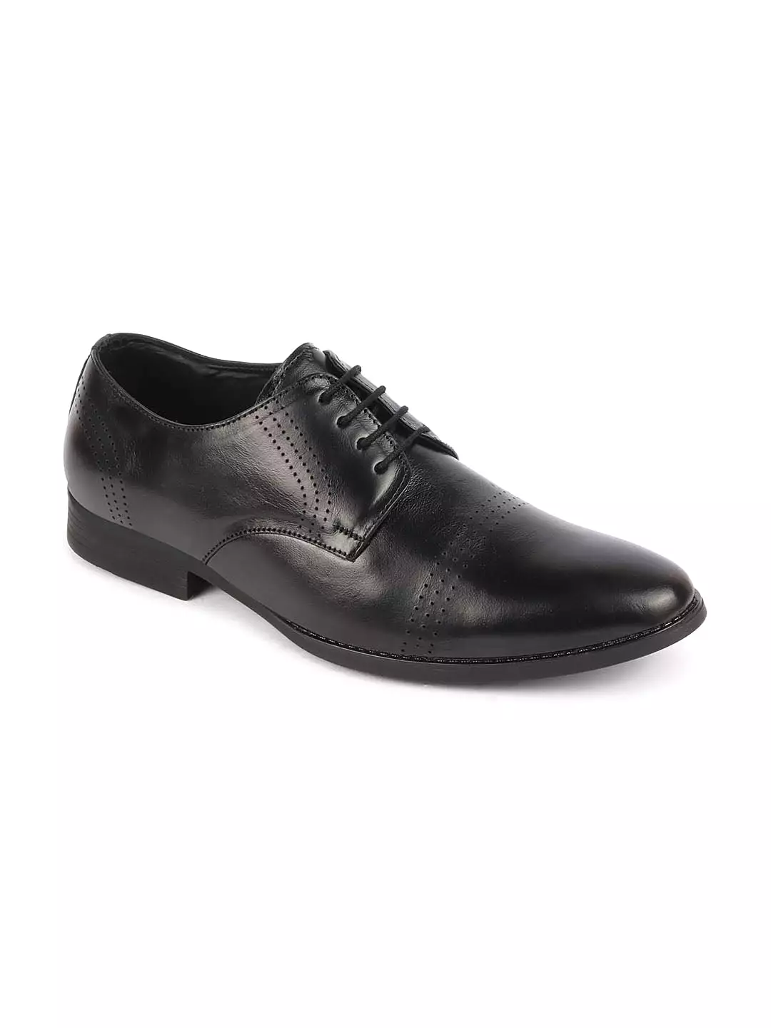 Men Black Party Formal Office Genuine Leather Lace Up Shoes