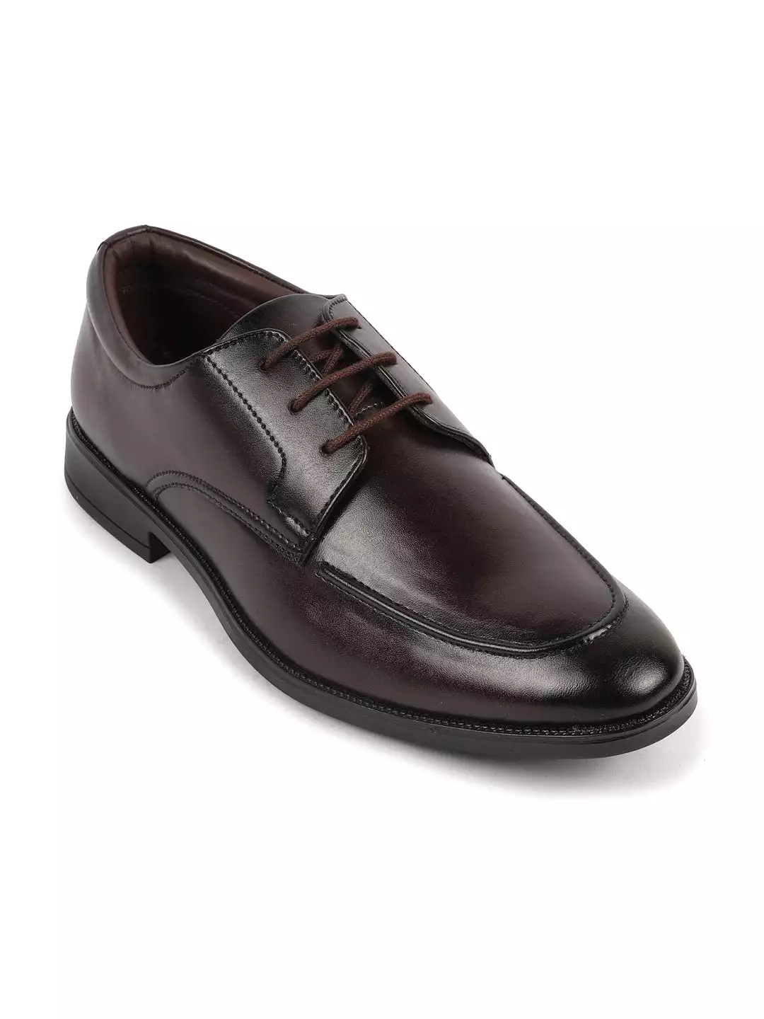 Men Brown Formal Office Comfort Lace-Up Derby Shoes