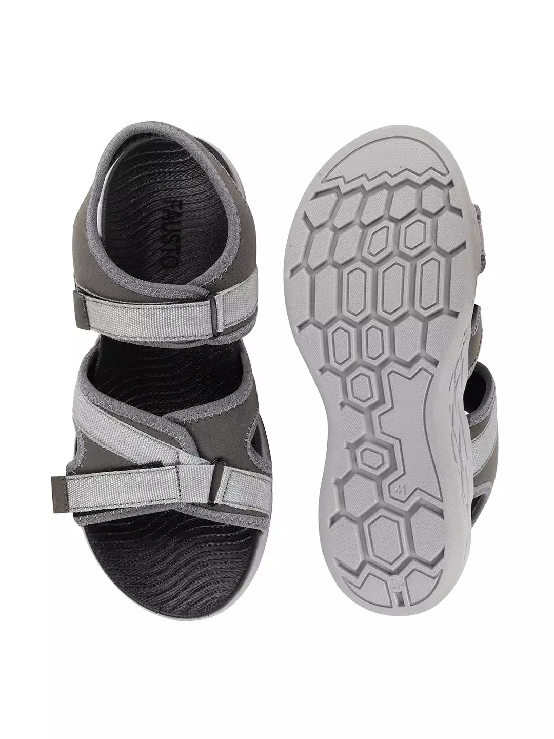 Men Grey Outdoor Sports Phylon Sole Flexi Sandals & Floaters