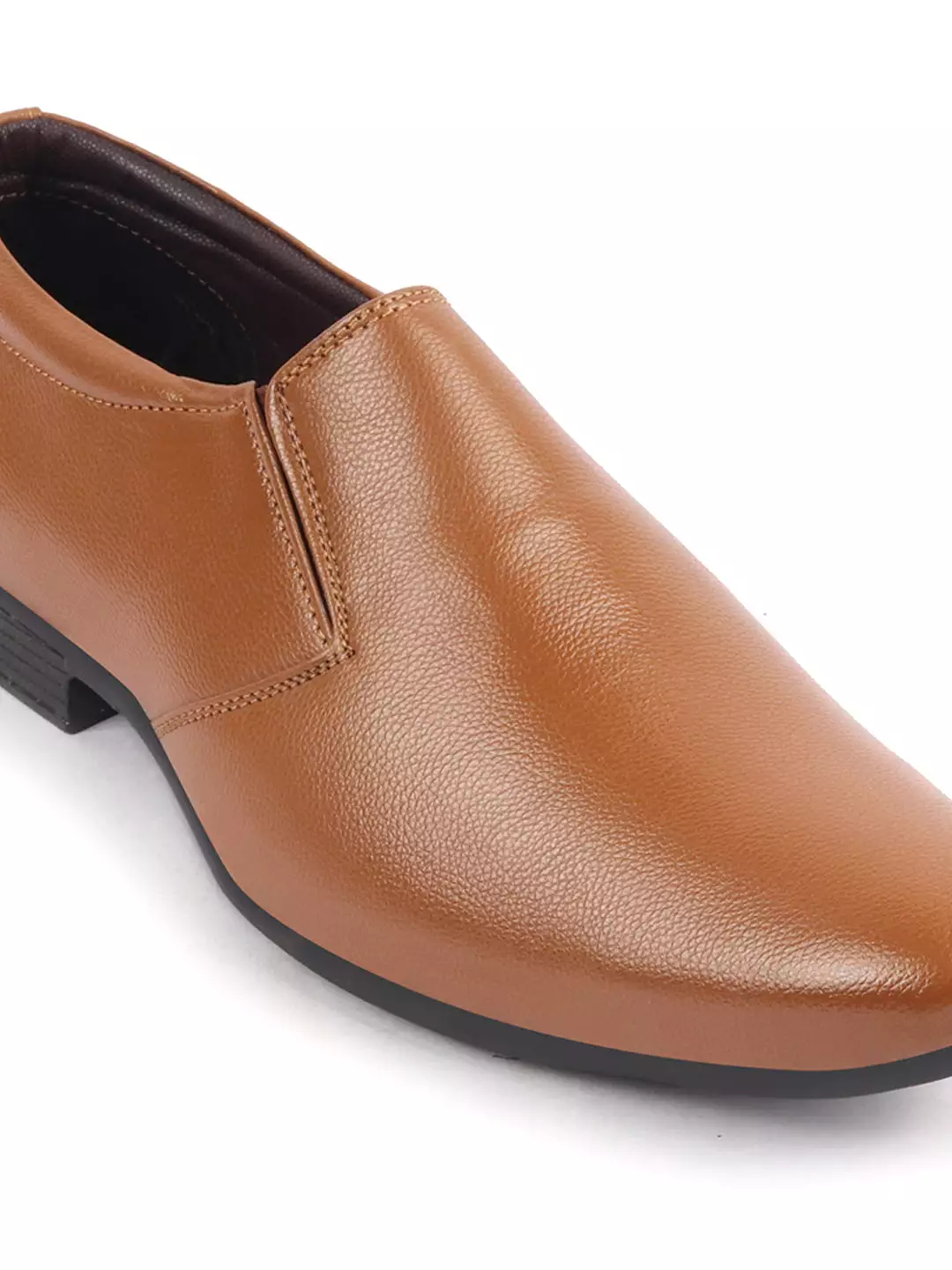 Men Tan Formal Office Slip On Shoes