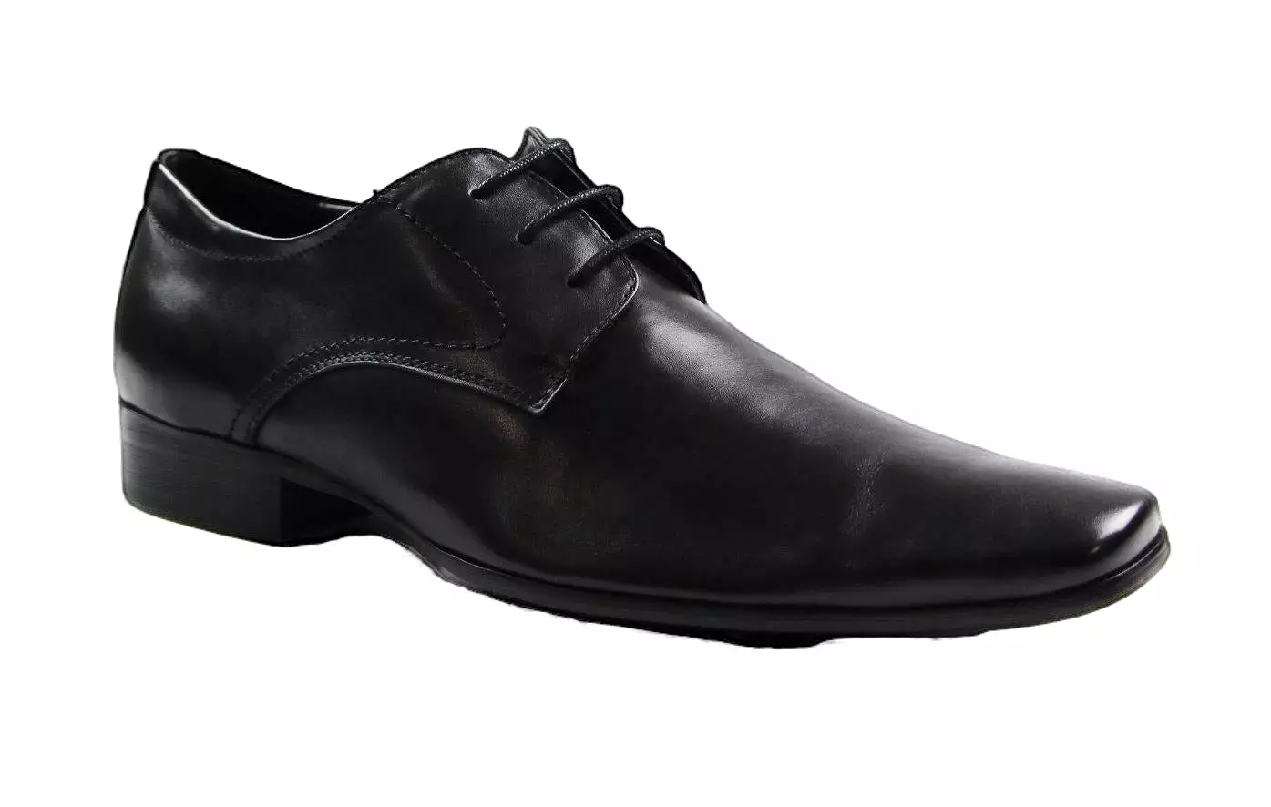 Mens Zasel Gabriel Black Leather Lace Up Shoes