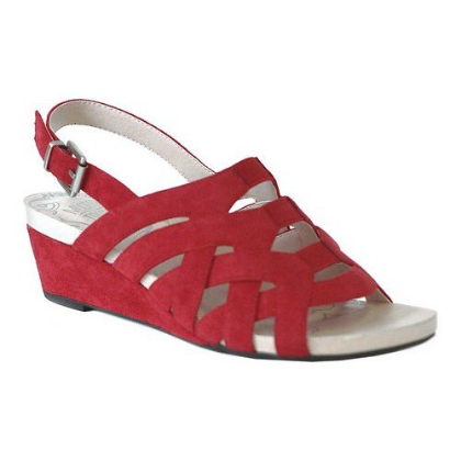 Mootsies Tootsies Women's •Scarlett Wedge Sandal 7.5M Red