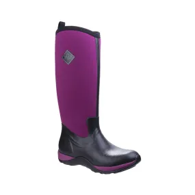 Muck Boots Arctic Adventure Womens Pull On Wellington Boot - Black/Maroon