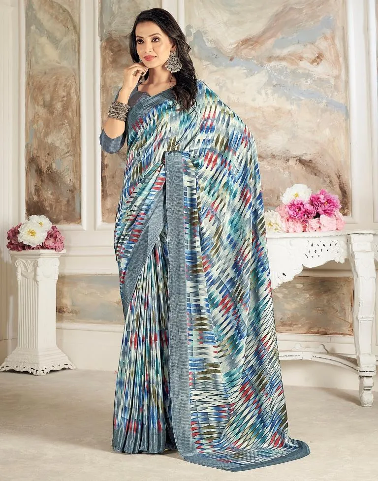 Multi Silk Printed Sarees