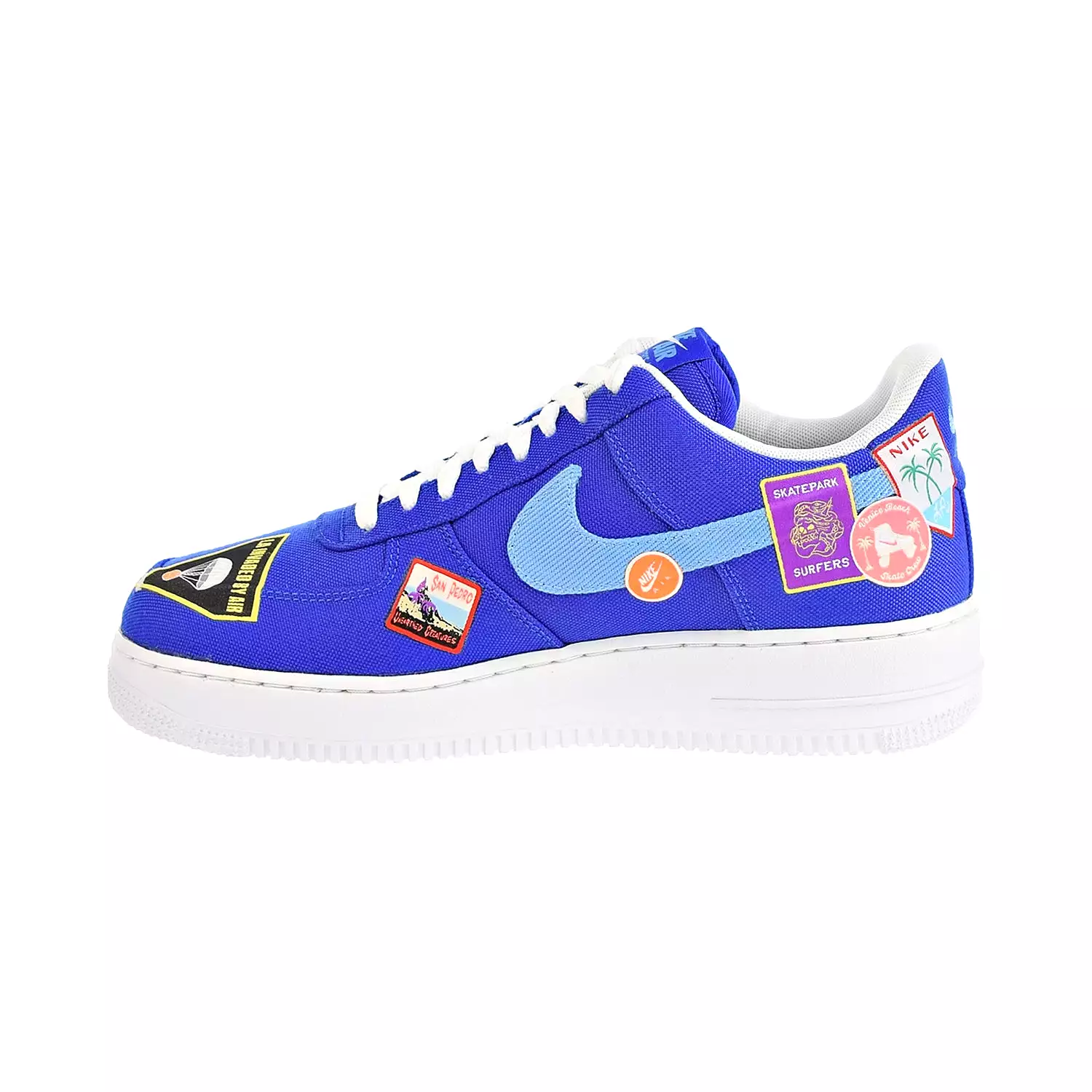 Nike Air Force 1 '07 Los Angeles Patched Up Men's Shoes Racer Blue-White