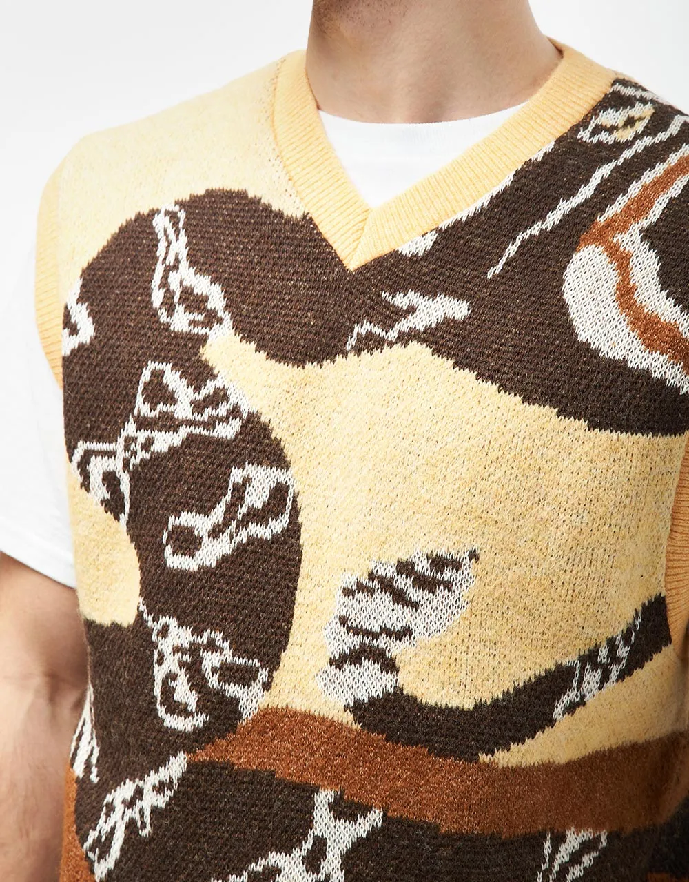 Nike SB Snake Sweater Vest - Celestial Gold/Light British Tan