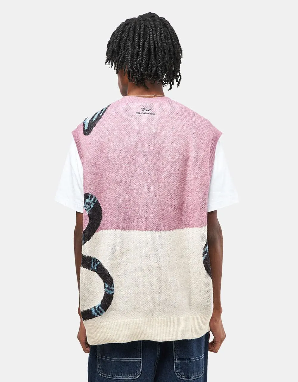 Nike SB Snake Sweater Vest - Plum Dust/Light Orewood Brown/Black