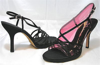 NINA Women's Gish Sandal - Black Luster Satin - SZ 10M NIB - MSRP $79!