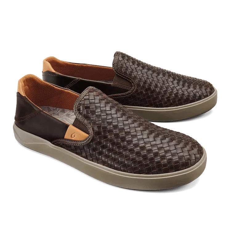 Olukai Men's Lae'ahi Lauhala - Dark Wood