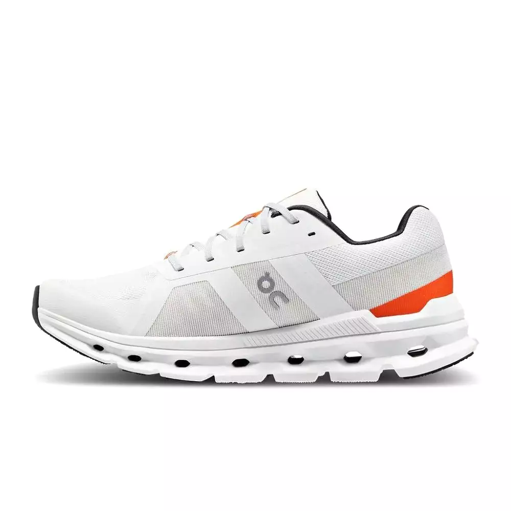 On Men's Cloudrunner Wide - Undyed-White/Flame