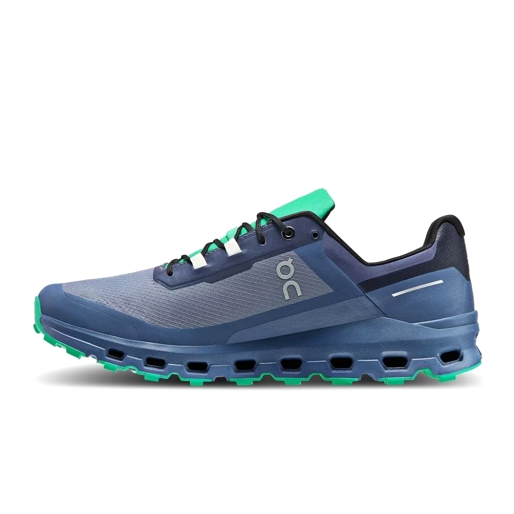 On Men's Cloudvista Waterproof Trail Running Shoes - Metal/Denim