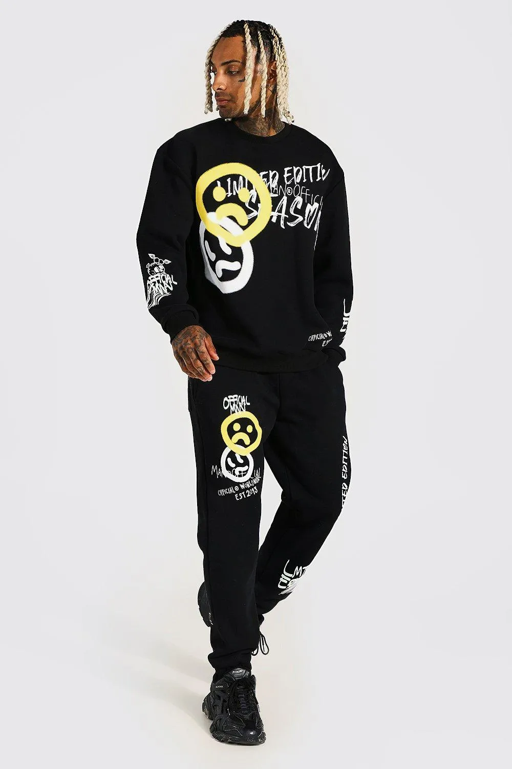 Oversized Limited Graffiti Sweater Tracksuit