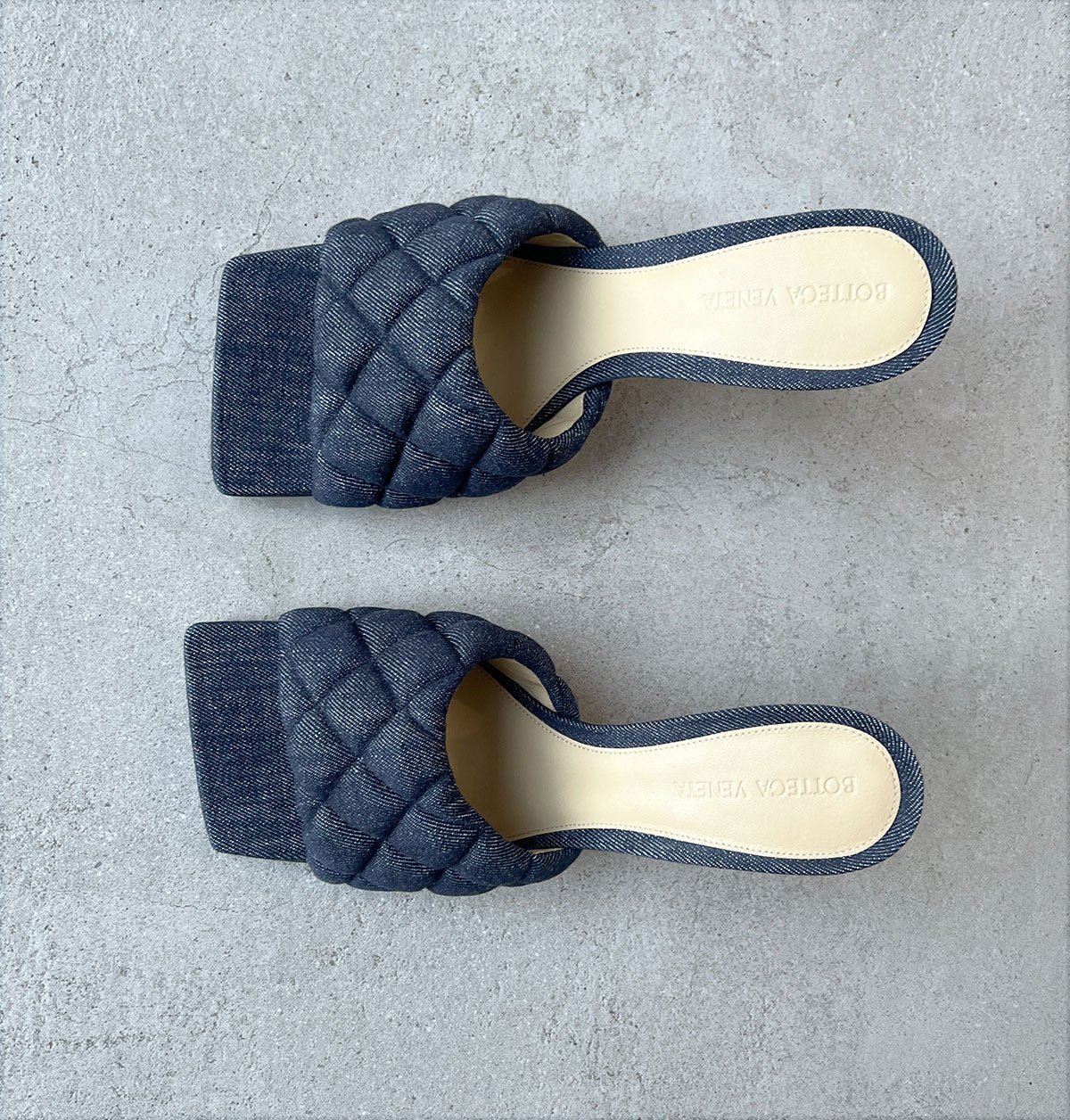 Padded Mule 90, Denim