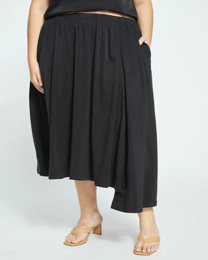 Palma Cupro Skirt - Black