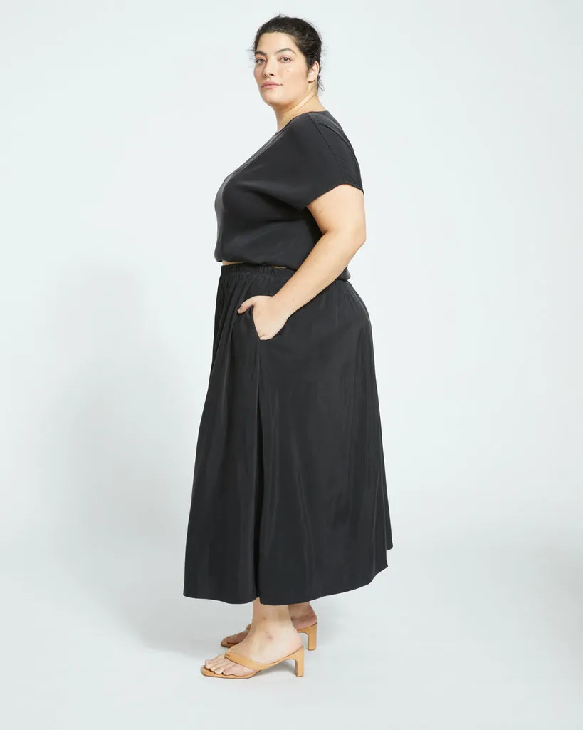 Palma Cupro Skirt - Black