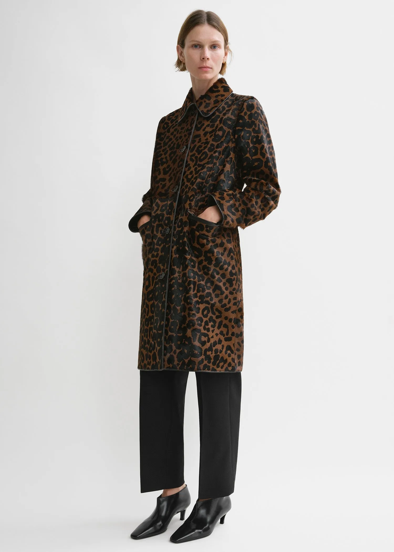 Pony hair coat leopard