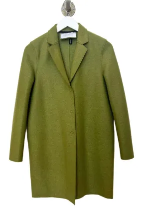 Pressed Wool Cocoon Coat - Peridot