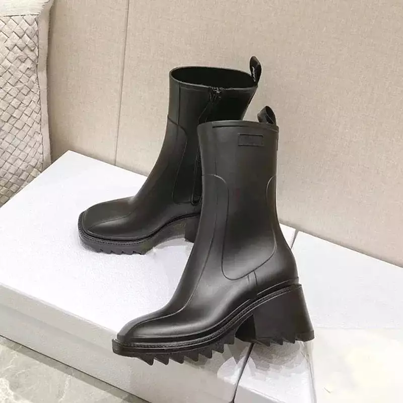 Pvc Zip Ankle Boots