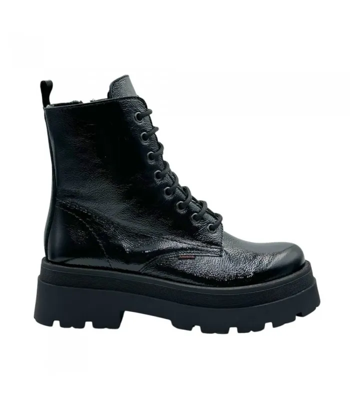 Ragazza Chunky Leather Boots - Black 073