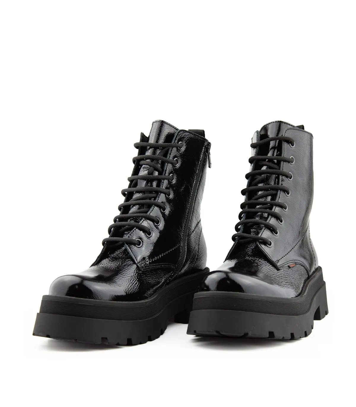 Ragazza Chunky Leather Boots - Black 073