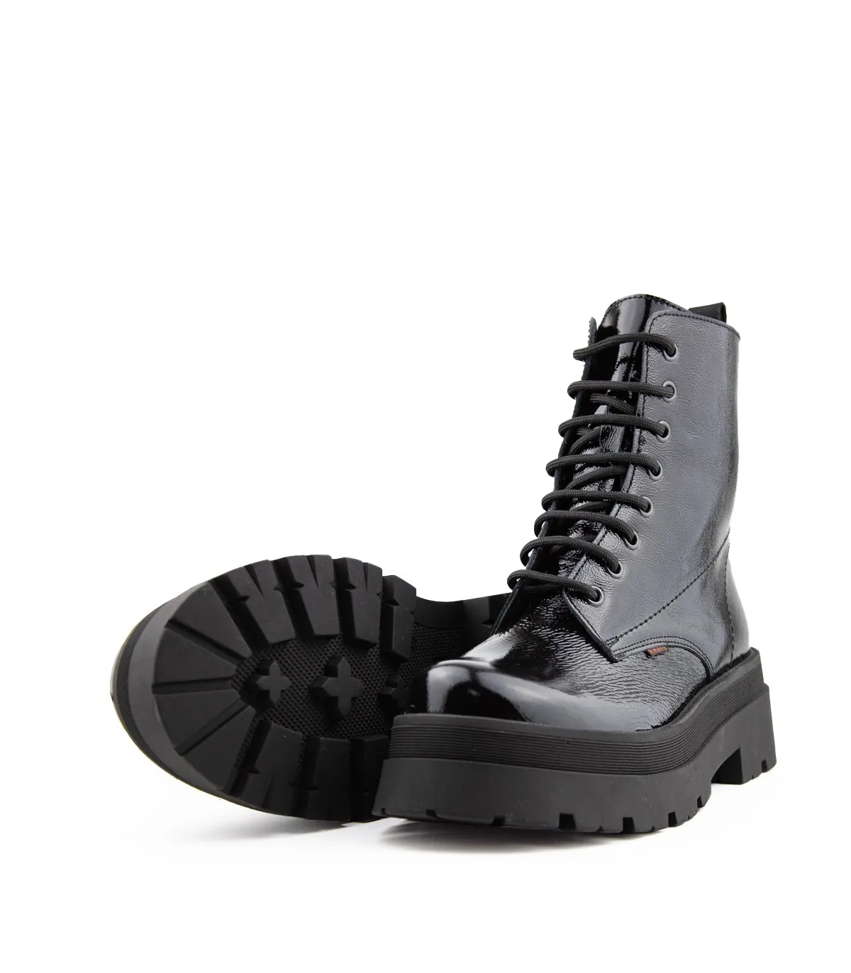 Ragazza Chunky Leather Boots - Black 073