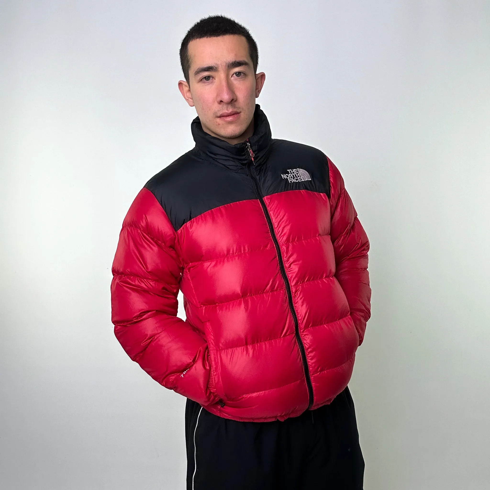 Red 90s The North Face 700 Series Puffer Jacket Coat (M)