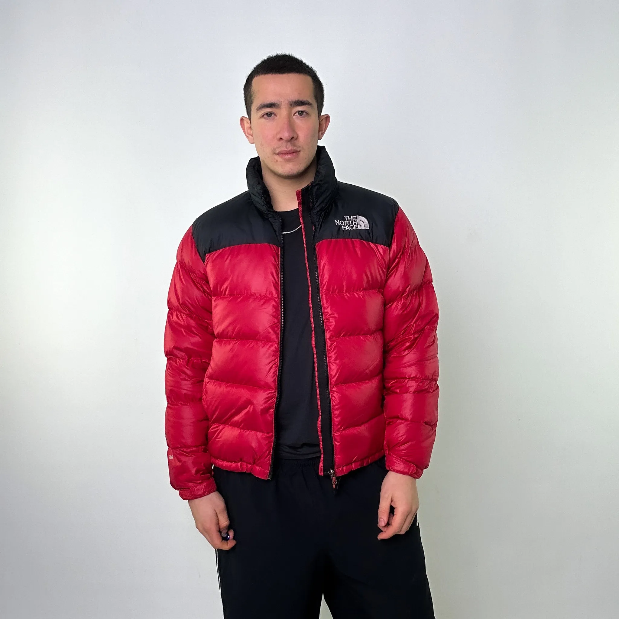 Red 90s The North Face 700 Series Puffer Jacket Coat (M)